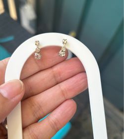 Vintage zirconia cascading earrings