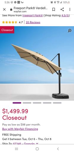 Umbrella 10 ft luces solares