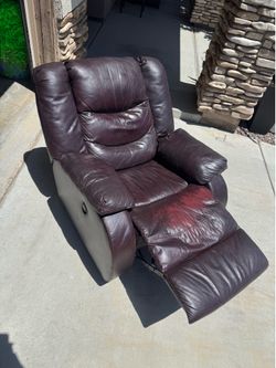 Leather recliner seat