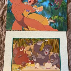 🌿 Disney’s TARZAN 2000 Lithograph Collection – Rare Disney Store Exclusive Collector’s Item 🦍