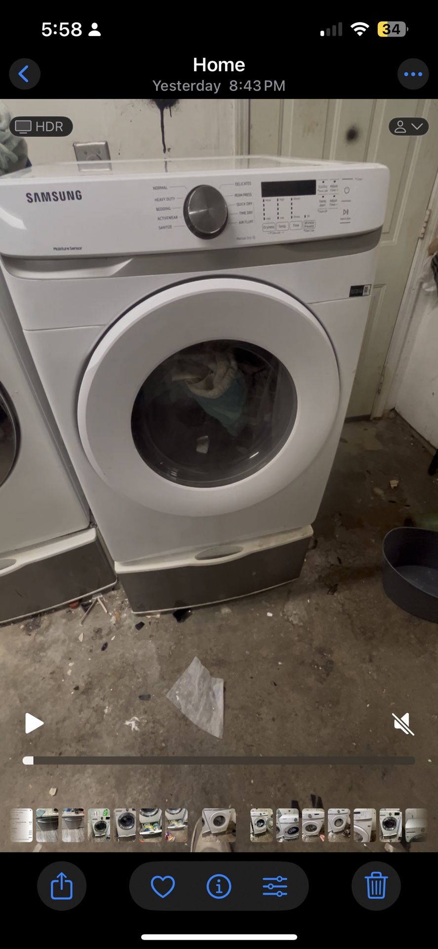 Samsung Electric Front Load Dryer