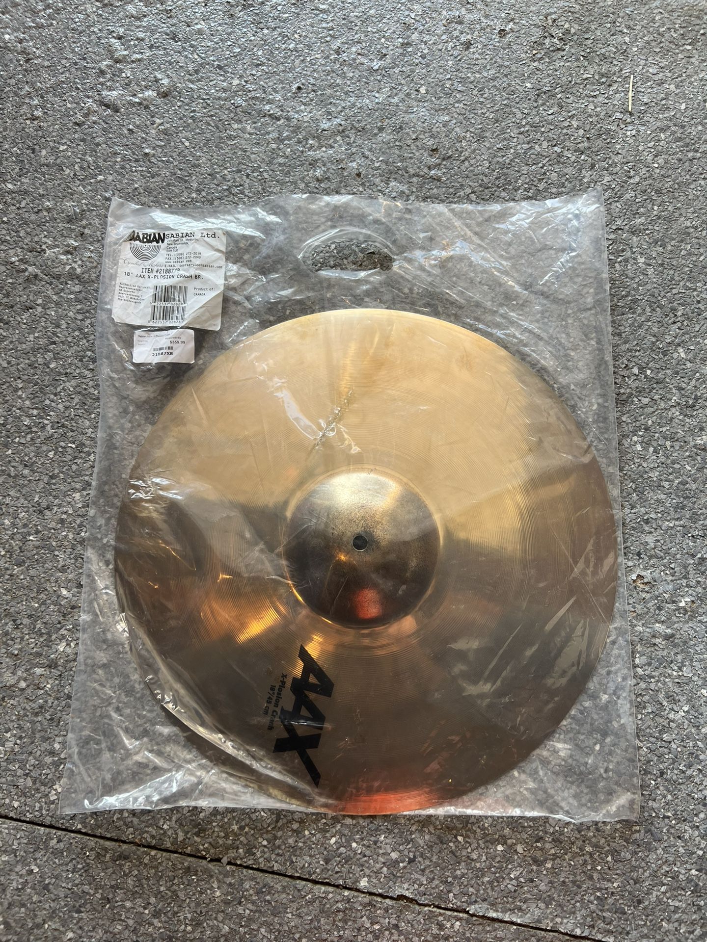 Sabian 18 In X-Plosion Crash