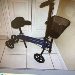 Seated knee Walker for knee injury, basket