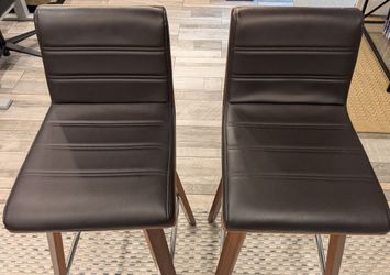 Two Swivel Bar and Counter Stools