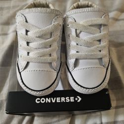 White Baby Converse Size 2
