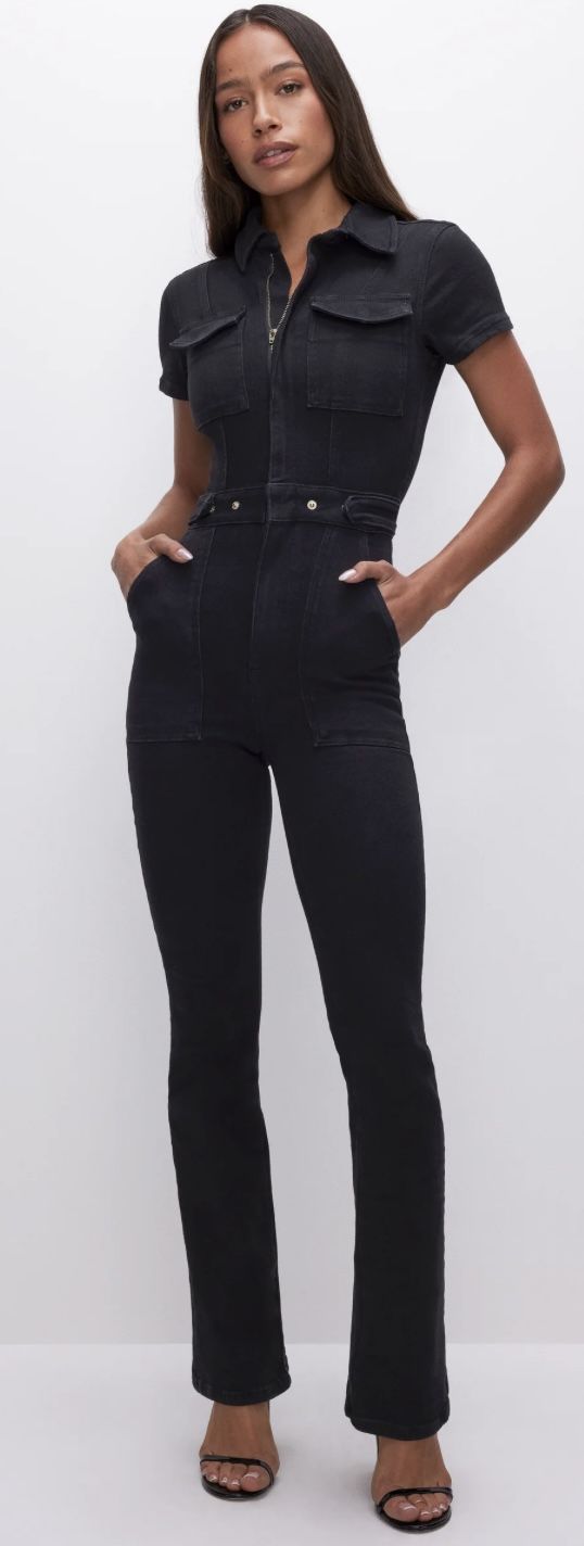 GOOD AMERICAN FIT FOR SUCCESS BOOTCUT JUMPSUIT