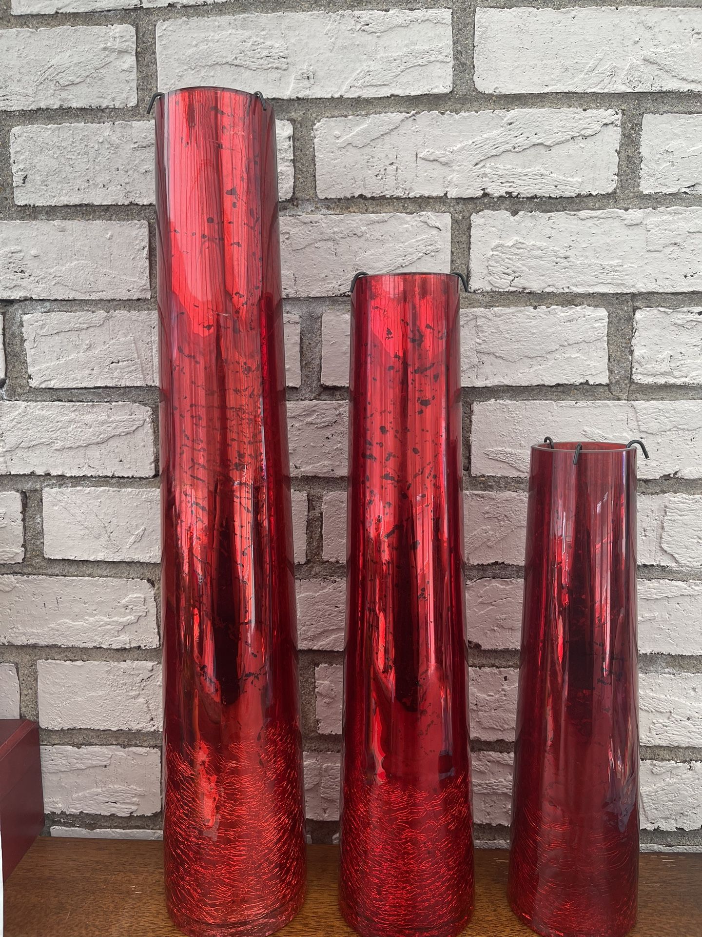 Set/3 Glass Tea Light Candle Holders 