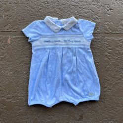 Like new collared Mintini baby romper, size 9 months
