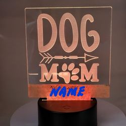 Personalized Custom Dog Sign LED Light, Night Light 