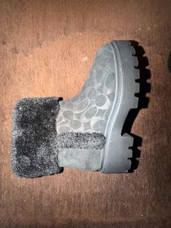 Coach Signature lug sole boot