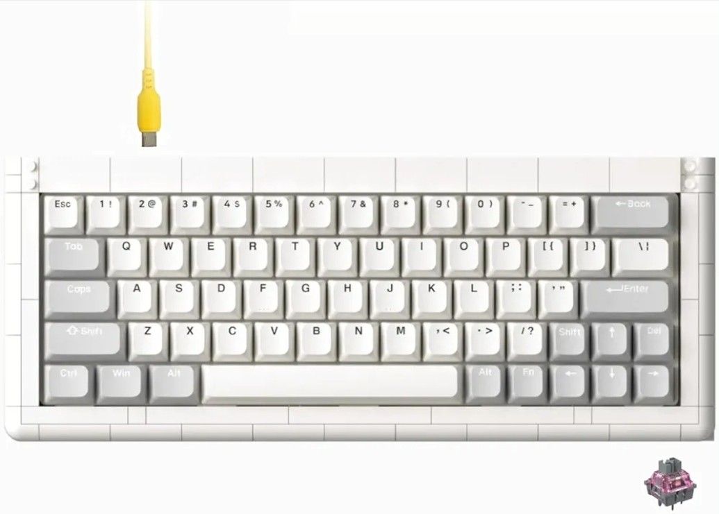 KBDcraft 01Adam 60% Mechanical Keyboard, 64-Key ANSI, Lego-Compatible Case, Gasket Mount, Hot-swappable, Wired