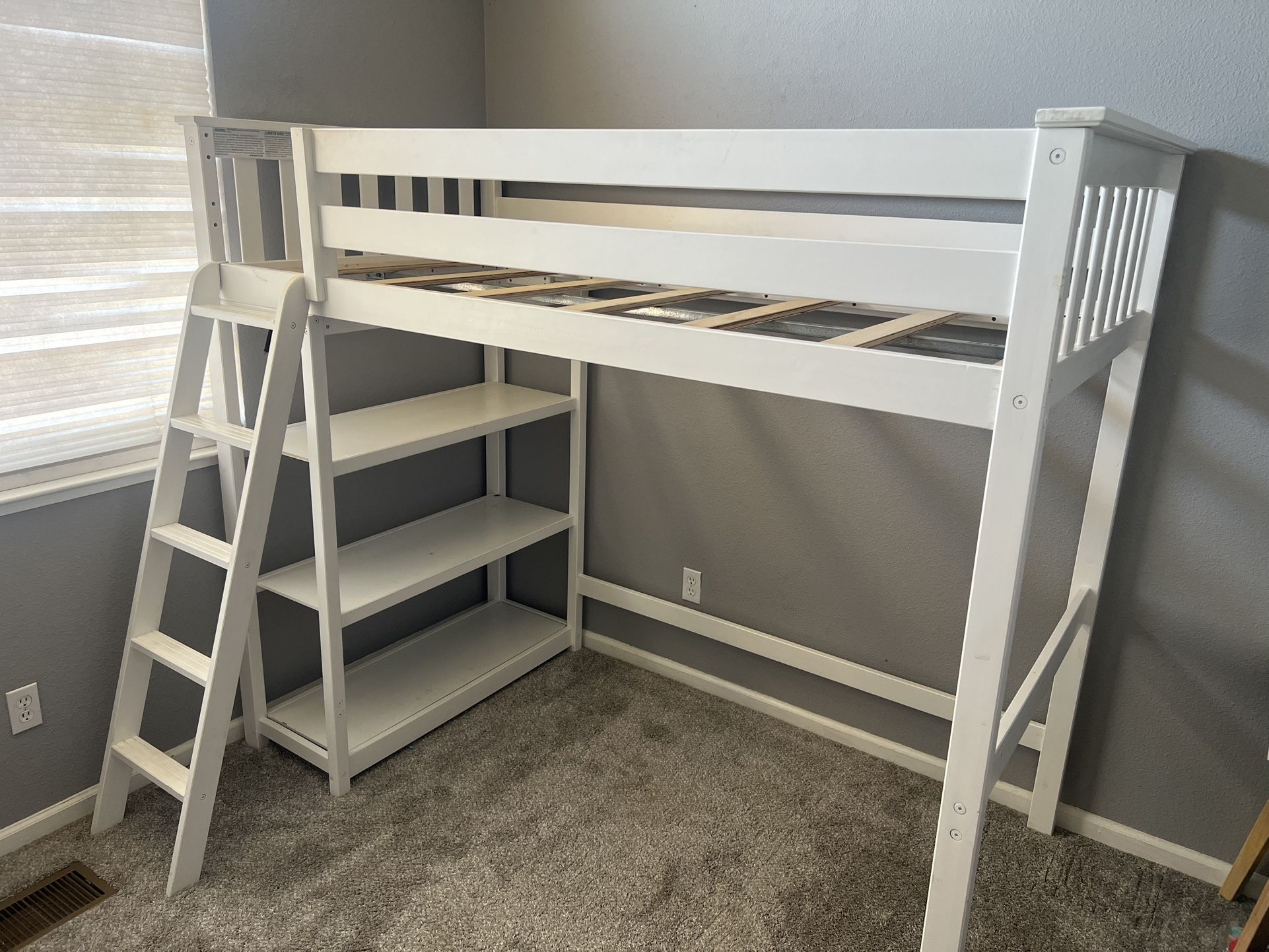 Twin Loft Bed With Bookcase