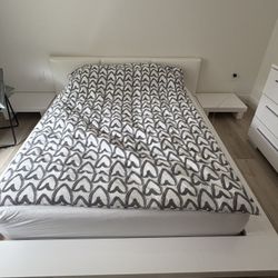 Bed Frame Two End Tables And Dresser 