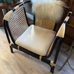 Cane And Rattan Arm Chair