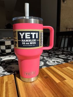 YETI Rambler 35 oz Mug with Straw Lid Pink (12 Avail)