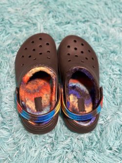 Fuzzy Lined Crocs Size J2