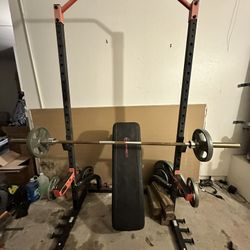Olympic Weight Set - Squat Rack