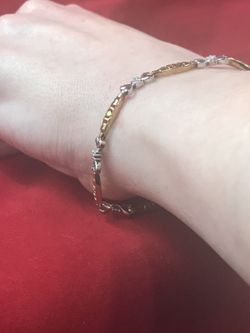 Real Gold & Real Diamond Mom Bracelet Ladies