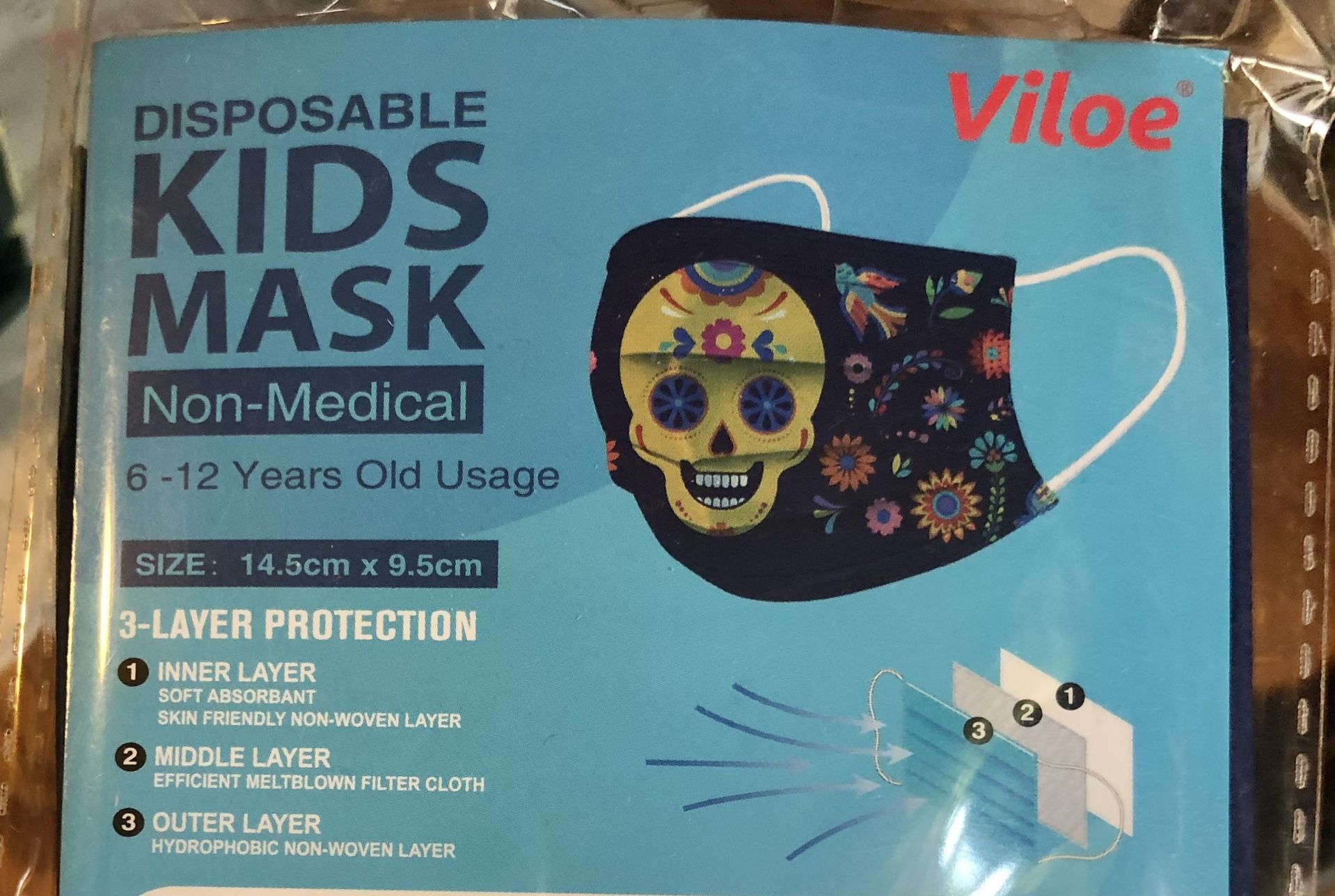 Ten-packs Of Skull Dia De Kids Masks