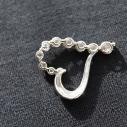 10k White Gold .10 Carat Natural Diamond Pendant 