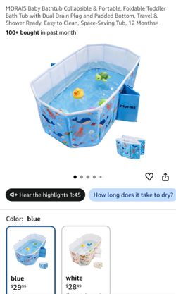 MORAIS Collapsible Baby Bathtub