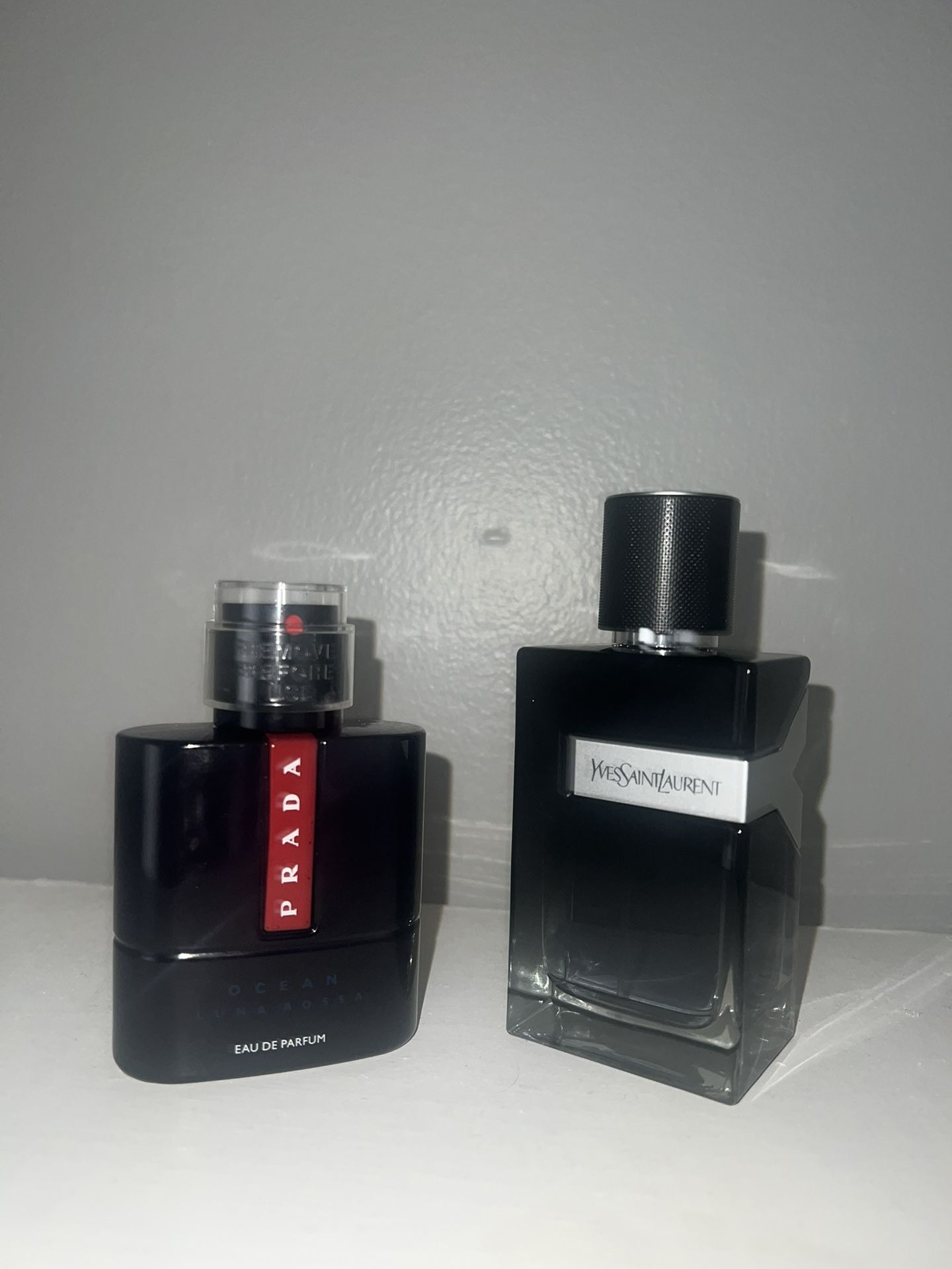 YSL Y EDP 3.3oz & Prada Luna Rossa Ocean 1.7oz