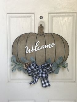 Door welcome sign-wreath/ adornó de bienvenida para puerta