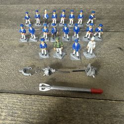 Vintage Lead Cast Navy Soldiers Lot Metal Hand Painted War Games Figures 3/4"