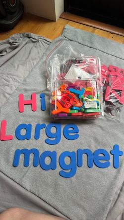 3 inch foam magnetic letters and small plastic letters