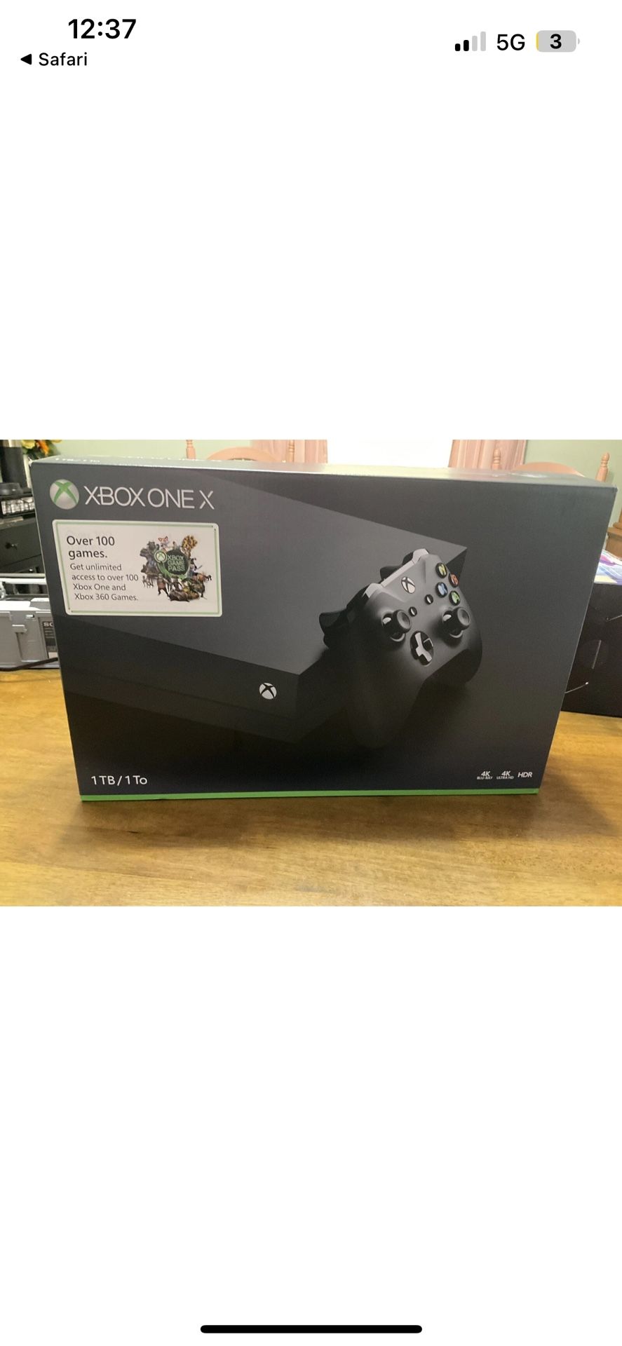 Xbox One X Console And Controller Only