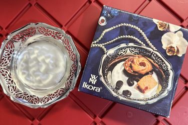 WMF IKORA Silverplated Pedestal Candy Bowl Dish Scalloped Edge Made in Germany