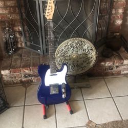 Midnight Blue Telecaster By Indio~Great Action! This Is A Nice Guitar!  Guitar Case Included 👀  