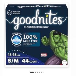 Goodnites Diapers 2 Boxes 