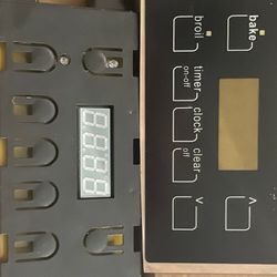 10 Range Oven Control Board for Electrolux Kenmore, Gas Range 7 Button Control Board Clock  00