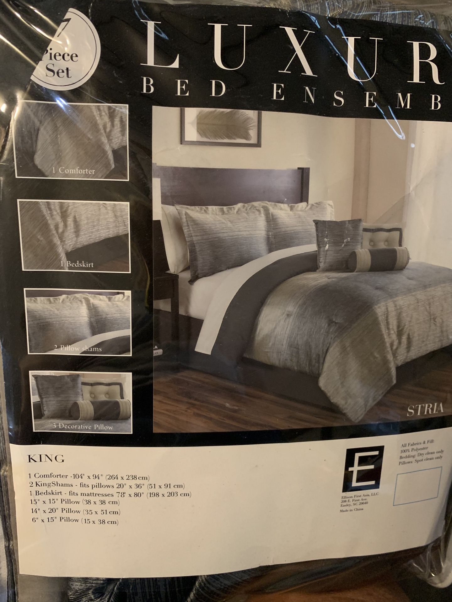 Brand New 7pc King Size Comforter Set