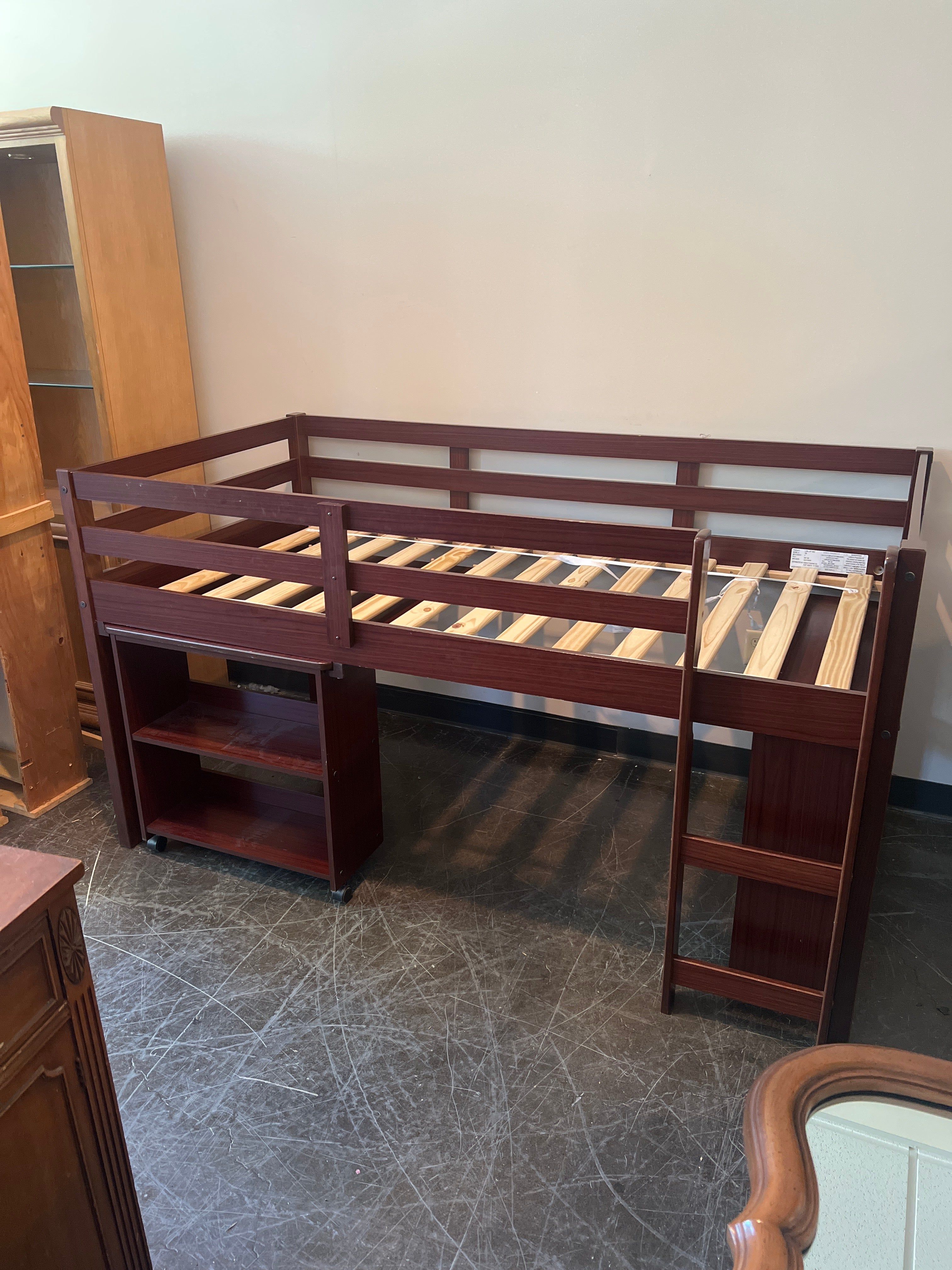 Donco Twin Loft Bed with Built-In Desk