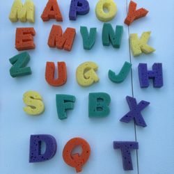 45 piece paint Sponge stamps ABC Alphabet – arts and crafts – kids, Classroom, teachers 