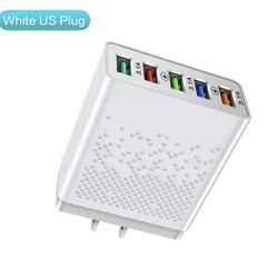 68W 5 Ports USB Charger Adapter Mobile Phone Fast Charging For Smart Phone For IPhone 13 12 Samsung Xiaomi Tablet Usb Chargeur QC 3.0