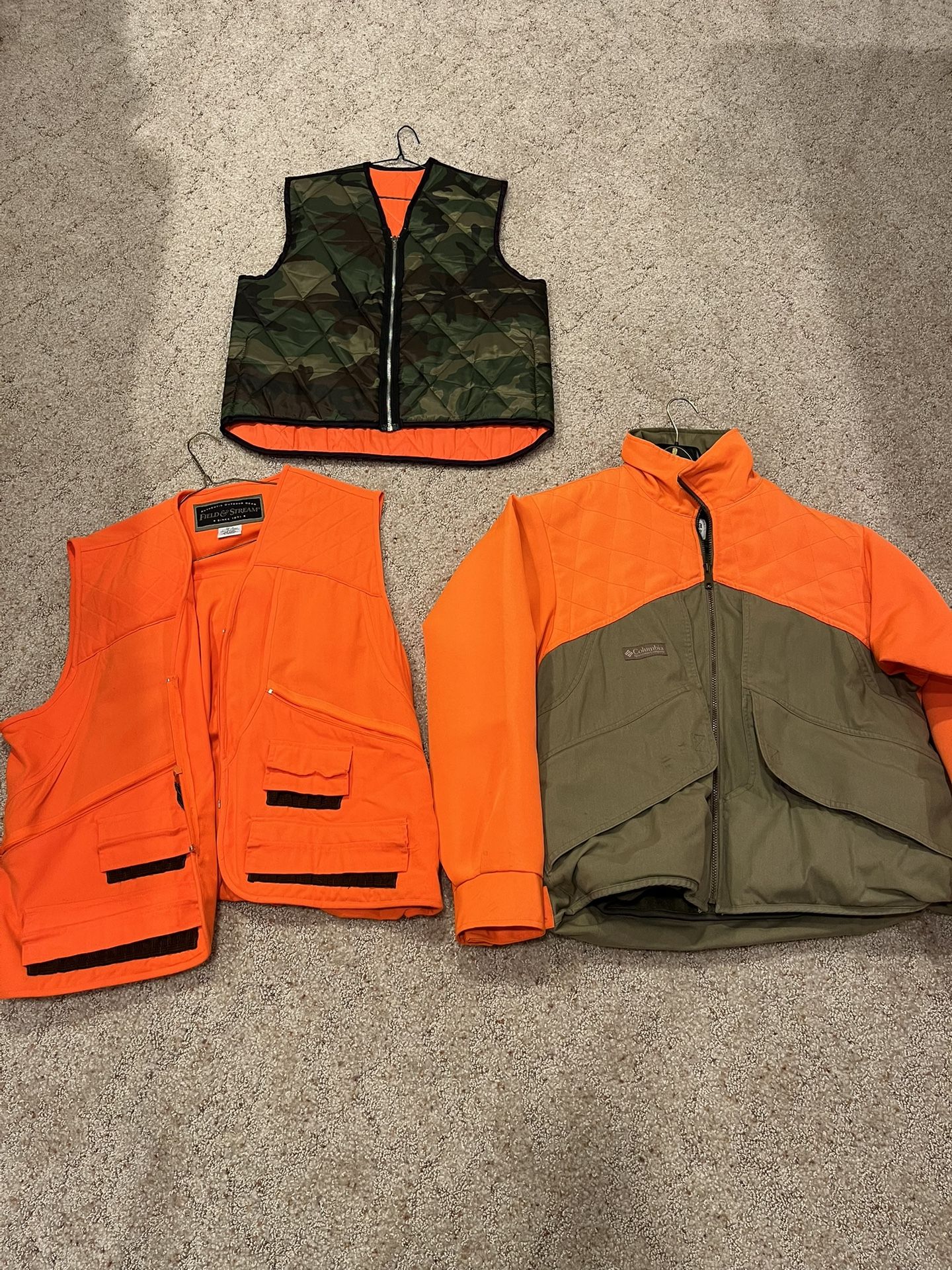 Vests and Columbia Jacket