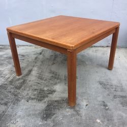 1970s mid century modern Vejle Stole Danish teak square coffee table