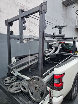 💪 🔥 45+35+25 Set+ weight lifting Gym Smith Machine+Bench.Homestead+delivery fee & 15 Exercises over

ACCESSORIES LOT DOESN'T INCLUDED