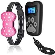 Shock Collar for Small Medium Large Dogs Bark Control Dog Training Collar Remote 3000Ft Collar with Shock Vibration Beep Training Modes Collar (Pine)