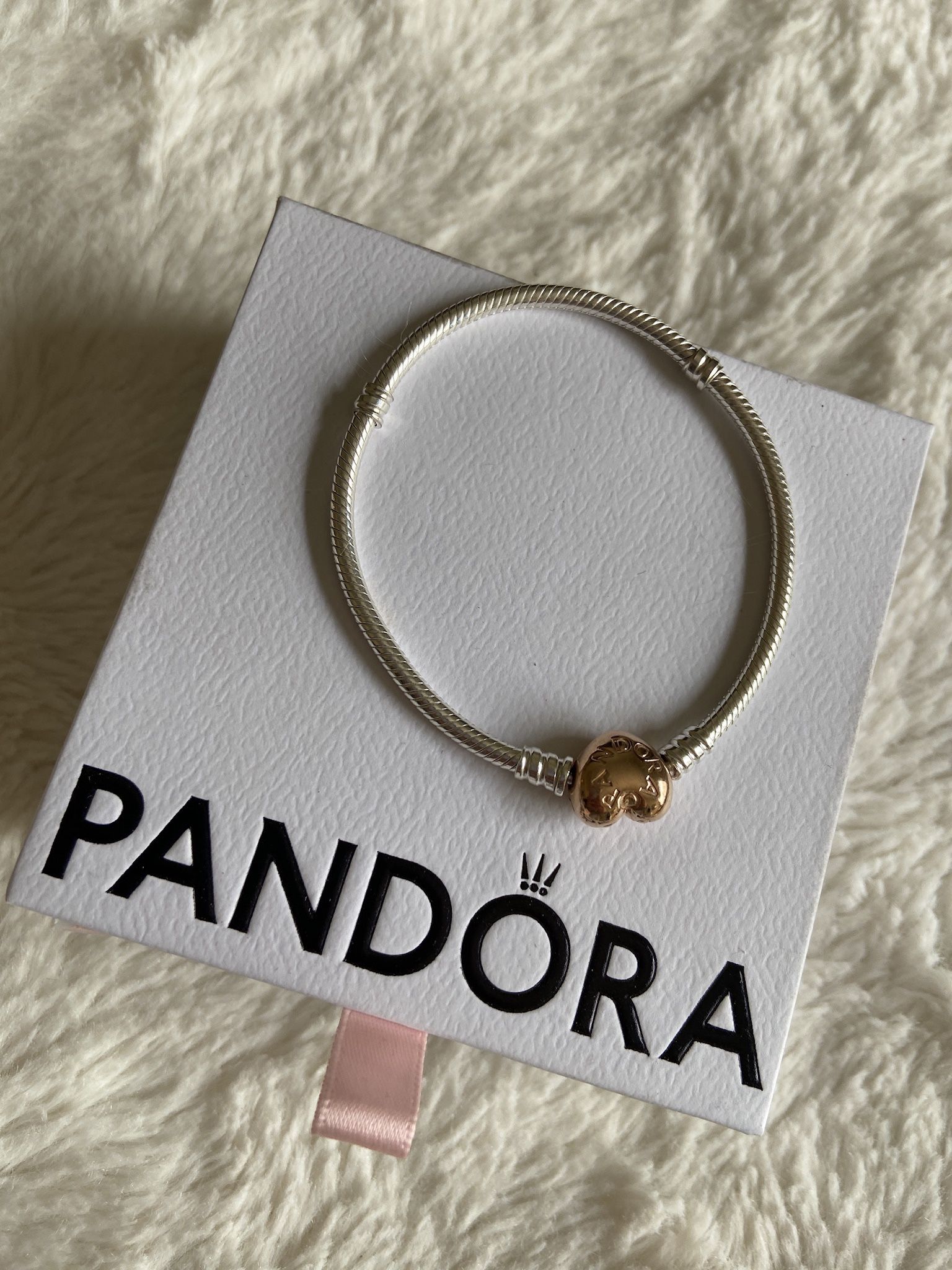 Pandora Heart Clasp Charm Bracelet Size Small