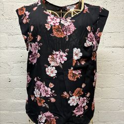 Women’s Blouse Black Floral