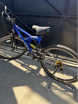 Men's mountain bike with knee action spring