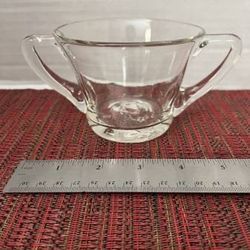 Vintage Sleek Hand Blown Glass Sugar Bowl