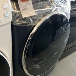 💥Big Save💥 Profile 7.8 cu. ft. vented Gas Dryer in Sapphire Blue with Steam and Sanitize Cycl