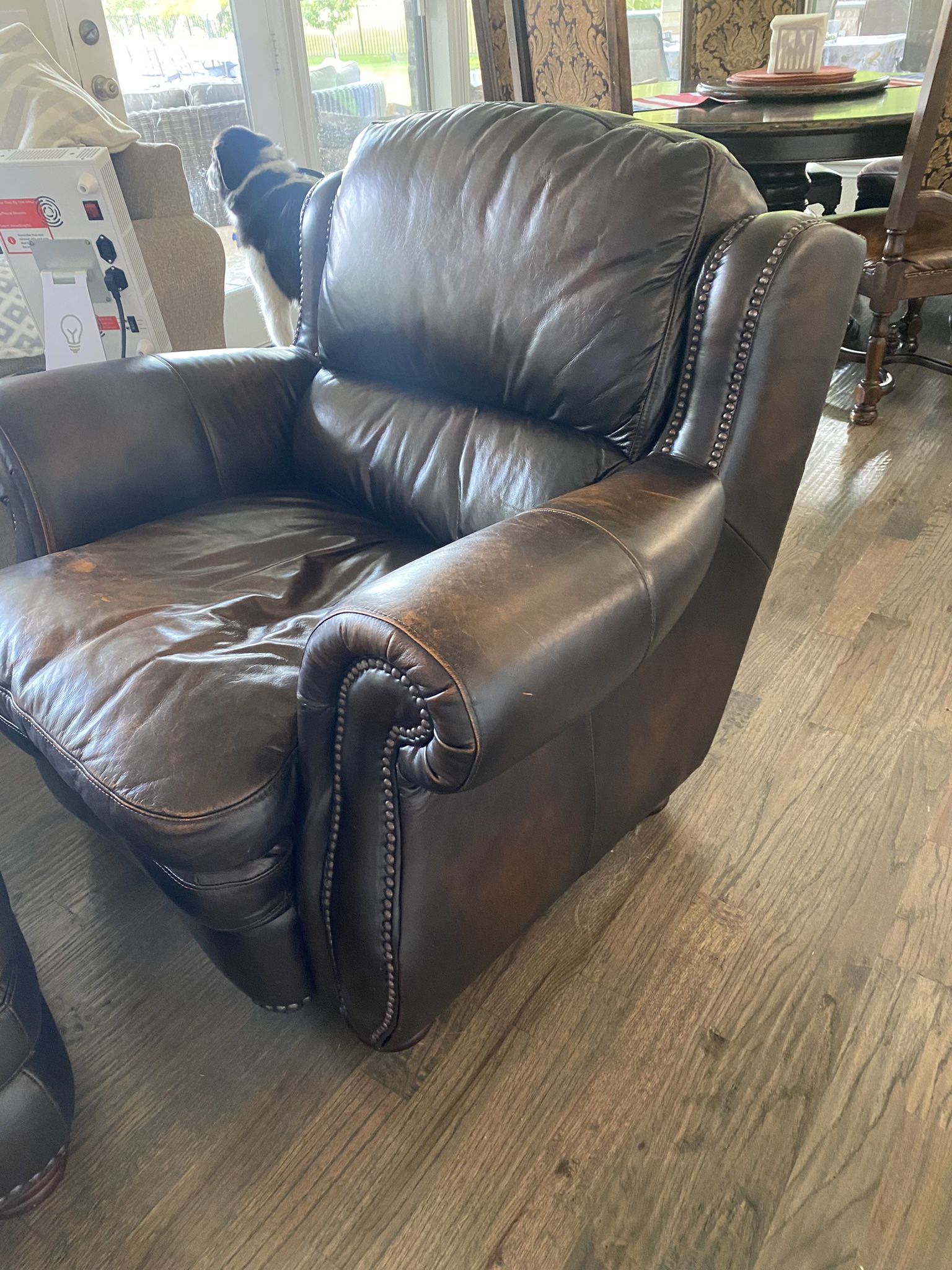 Leather Chair And Ottoman