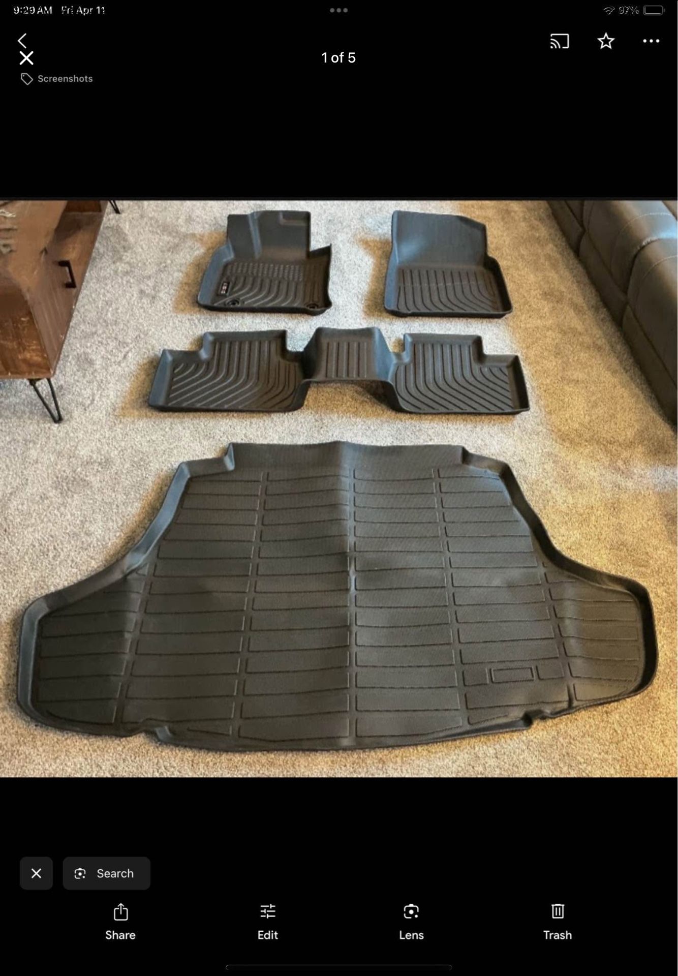 New Toyota Camry 2025 All Weather floor liners