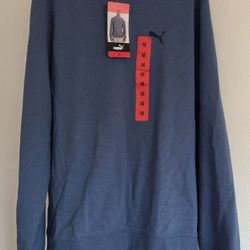 Blue Puma Textured Pullover For Men